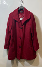 Load image into Gallery viewer, Ellen Tracy Womens Red Pockets Single Breasted Long Sleeve Pea Coat Size 14