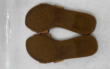 Load image into Gallery viewer, Coach Womens Brown Signature Print Slip-On Flat Slide Sandals Size 5.5