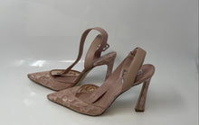 Load image into Gallery viewer, Steve Madden Womens Pink Lace Pointed Toe Stiletto Ankle Strap Heels Size 10