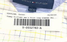 Load image into Gallery viewer, Tommy Hilfiger Mens White Check Print Long Sleeve Dress Shirt Size 17 1/2