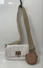 Load image into Gallery viewer, True Religion Womens White Brown Inner Pockets Shoulder Crossbody Purse
