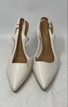 Load image into Gallery viewer, Express Womens Beige Pointed Toe Buckle Stiletto Slingback Heels Size 8