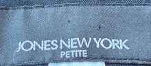 Load image into Gallery viewer, Jones New York Womens Black Notch Lapel Stretch One-Button Blazer Jacket Size 8P