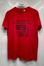 Load image into Gallery viewer, Diesel Mens Red Black T Diego B6 Short Sleeve Crew Neck Graphic T-Shirt Size XL