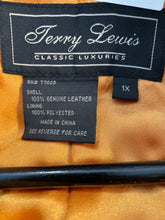 Load image into Gallery viewer, Terry Lewis Mens Orange Leather Long Sleeve Button Front Jacket Size 1X