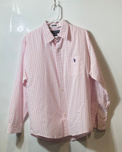 Load image into Gallery viewer, U.S. Polo Assn. Mens Pink Checked Print Stretch Collared Button-Up Shirt Size L
