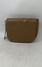 Load image into Gallery viewer, Izod Womens Brown Leather Inner Pocket Detachable Strap Crossbody Bag With Tag