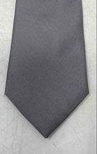 Load image into Gallery viewer, Michael Kors Mens Gray Signature Print Silk Adjustable Long Formal Designer Tie