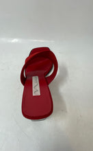 Load image into Gallery viewer, Nina Womens Red Leather Open Toe Slip-On Block Heels Slide Sandals Size 9M