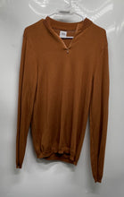 Load image into Gallery viewer, Zara Mens Brown Quarter Zip Long Sleeve Knitted Pullover Sweater Size M