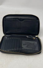 Load image into Gallery viewer, Michael Kors Womens Black Patent Leather Credit Card Slots Zip-Around Wallet
