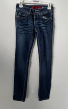 Load image into Gallery viewer, Bongo Womens Blue Dark Wash Pockets Denim Skinny Leg Jeans Pants Size S