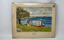 Load image into Gallery viewer, Collectible Reproduction Watercolor Blue Bay By Adolph Treidler Wall Art Print