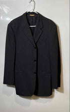 Load image into Gallery viewer, Donna Karan Mens Black Long Sleeve Notch Lapel Three-Button Blazer No Size