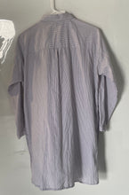 Load image into Gallery viewer, Forever 21 Womens Gray White Striped Cotton Long Sleeve Button-Up Shirt Size S