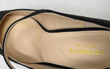 Load image into Gallery viewer, Liz Claiborne Womens Peak Black Pointed Toe Slip-On Spool Pump Heels Size 7 W