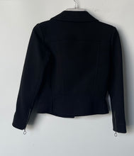 Load image into Gallery viewer, Ann Taylor Womens Black Long Sleeve Pockets Full-Zip Biker Jacket Size 0P