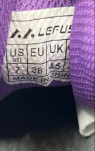 Load image into Gallery viewer, Lefus Womens White And Purple Lace-Up Low Top Pickleball Sneaker Shoes Size 7