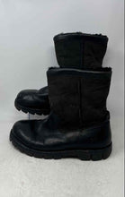 Load image into Gallery viewer, UGG Mens Black Leather Closed Toe Ankle Pull On Snow Boots Size 9