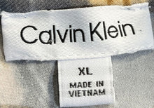 Load image into Gallery viewer, Calvin Klein Womens Gray Abstract Print Long Sleeve Pintuck Blouse Top Size XL