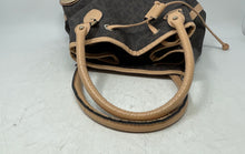 Load image into Gallery viewer, Michael Kors Womens Brown Monogram Drawstring Bucket Handbag No Strap