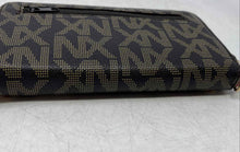 Load image into Gallery viewer, NX Womens Brown Monogram Leather Inner Divider Zip-Around Wallet