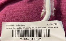 Load image into Gallery viewer, Banana Republic Womens Wine Luxespun Long Sleeve Pullover Sweater Size XXSP