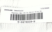 Load image into Gallery viewer, Express Mens White Short Sleeve Collared Regular Fit Button-Up Shirt Size XL