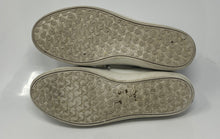 Load image into Gallery viewer, Authentic Tory Burch Womens White Blue Lace-Up Sneaker Shoes Size 9M Damaged