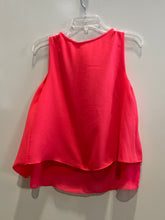 Load image into Gallery viewer, T Tahari Womens Coral Sleeveless Layered High-Low Hem Front Zip Blouse Top Sz XS