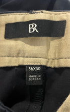 Load image into Gallery viewer, Banana Republic Mens Black Flat Front Straight Leg Chino Pants Size 36X30