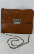 Load image into Gallery viewer, Michael Kors Womens Brown Leather Chain Strap Flap Shoulder Bag