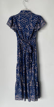 Load image into Gallery viewer, Max Studio Womens Multicolor Butterfly Print Tiered Midi A-Line Dress Size XS