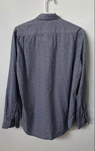 Load image into Gallery viewer, Michael Kors Mens Blue Geometric Print Cotton Classic Fit Button-Up Shirt Size M