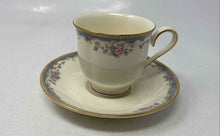 Load image into Gallery viewer, Set Of 2 Pcs Lenox Ivory Southern Vista Pattern Scroll Handle Teacup And Saucer