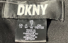 Load image into Gallery viewer, DKNY Womens Black Round Neck Short Puff Sleeve Back Zip Sheath Dress Size 14