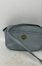 Load image into Gallery viewer, Fossil Womens Blue Leather Inner Pockets Adjustable Strap Crossbody Bag
