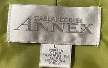 Load image into Gallery viewer, Casual Corner Annex Womens Green Leather Long Sleeve Full-Zip Jacket Size L