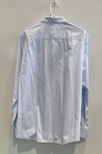 Load image into Gallery viewer, Tasso Elba Mens Blue White Striped Cotton Long Sleeve Dress Shirt Size L 16-16.5