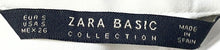 Load image into Gallery viewer, Zara Womens White Regular Fit 1/4 Zip Long Sleeve Blouse Top Size Small