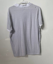 Load image into Gallery viewer, Michael Kors Mens White Monogram Printed Short Sleeve Polo Shirt Size Large