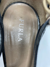 Load image into Gallery viewer, Authentic Furla Womens Black Leather T-Strap Heels Size EUR 36 Damaged