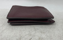 Load image into Gallery viewer, Michael Kors Womens Burgundy Pebbled Leather Card Holder Bifold Wallet