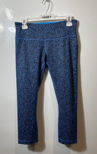 Load image into Gallery viewer, Lululemon Womens Blue Flashback Static Print High Waisted Capri Leggings Size 8