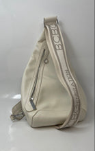Load image into Gallery viewer, BCBGeneration Womens Vanilla Faux Leather Adjustable Strap Zipper Sling Backpack