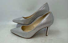 Load image into Gallery viewer, Jessica Simpson Womens Lindiza Silver Pointed Toe Stiletto Pump Heels Size 8.5M