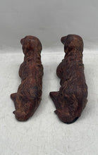 Load image into Gallery viewer, Lot Of 2 Pieces Brown Metal Home Decorative Sitting Dog Figurine Collectible
