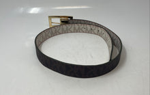 Load image into Gallery viewer, Michael Kors Womens Brown White Signature Print Leather Reversible Belt