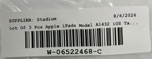 Load image into Gallery viewer, Apple iPad Model A1432 iOS Tablets Not Tested Locked For Parts Lot Of 3 Pieces