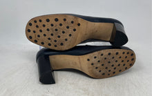 Load image into Gallery viewer, Antonio Melani Womens Black Leather Square Toe Slip-On Pump Heels Size 7 M